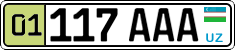 License plate of Uzbekistan, Organizations