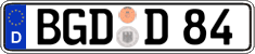 German license plate, Regular plates