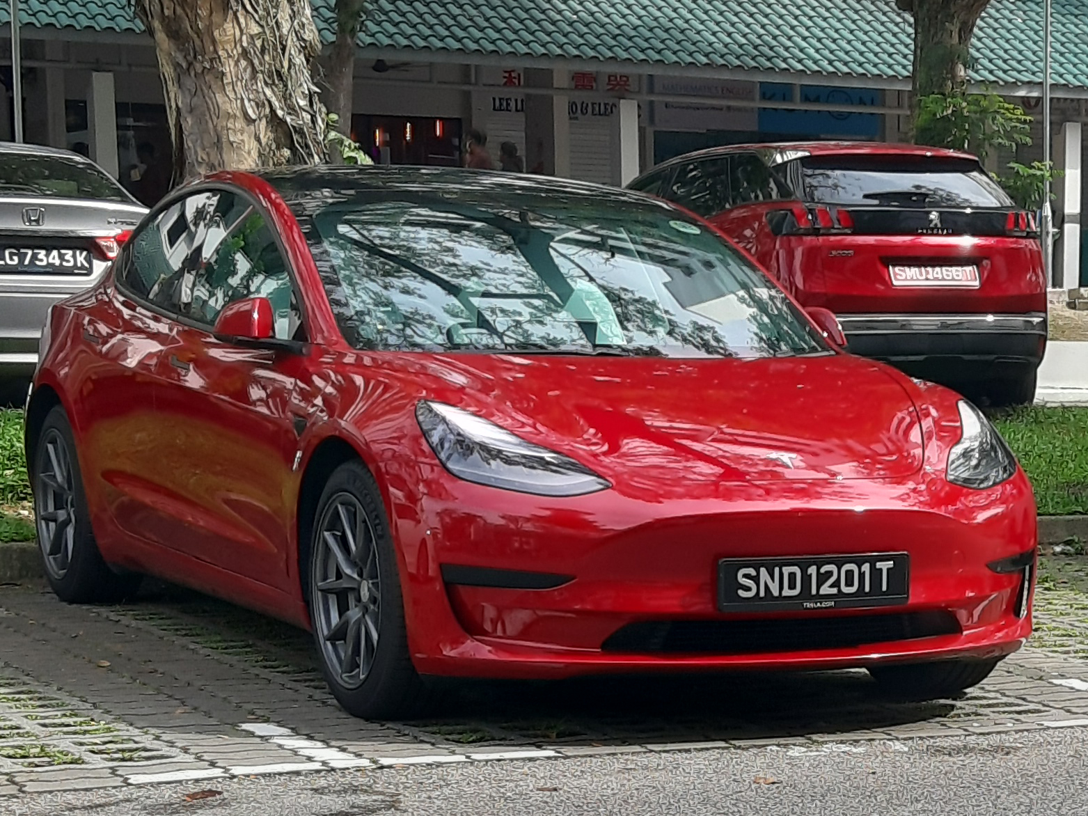 "SND 1201 T" photos Tesla Model 3. Singapore