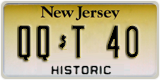 New Jersey, Historic (QQ12345 / 12345QQ)