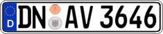 German license plate, Regular plates