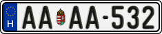 license plates of Hungary, Regular plates (2022)