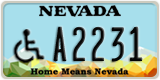 Nevada, Vehicles for disabled persons (A1234)