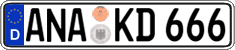 German license plate, Regular plates