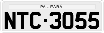 License plate of Brazil, Private owners (1990)