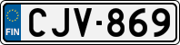 License plate of Finland, Cars