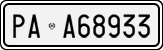 License plate of Italy, Cars (1927 year series)