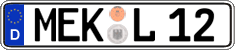 German license plate, Regular plates