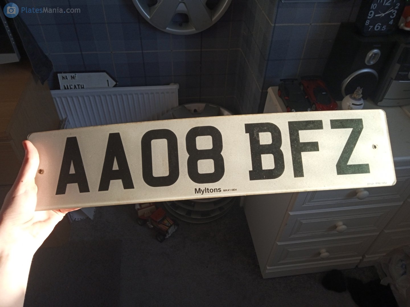 AA08BFZ, License plate without vehicle 