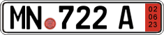 German license plate, Export transit plates