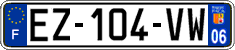 French license plate, SIV (ordinary)