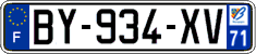 French license plate, SIV (ordinary)
