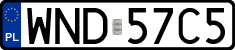 License plates of Poland, Regular car plates