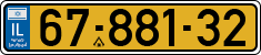 License plate of Israel, Regular plates