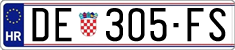 License plate of Croatia, Regular plates