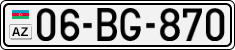 License plate of Azerbaijan, Cars