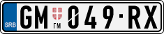 License plate of Serbia, Cars
