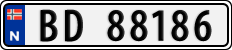 License plate of Norway, Cars