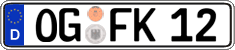 German license plate, Regular plates