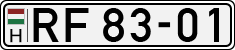 license plates of Hungary, Ministry of Interior (1990)