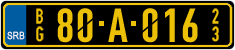 License plate of Serbia, Diplomatic