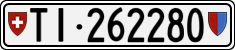 License plate of Switzerland, Cars