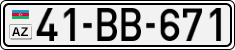 License plate of Azerbaijan, Cars