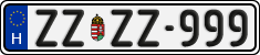 license plates of Hungary, Regular plates (2022)