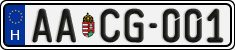 license plates of Hungary, Regular plates (2022)