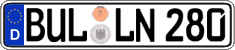 German license plate, Regular plates