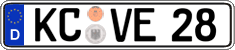 German license plate, Regular plates
