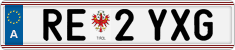 License plate of Austria, Regular plates