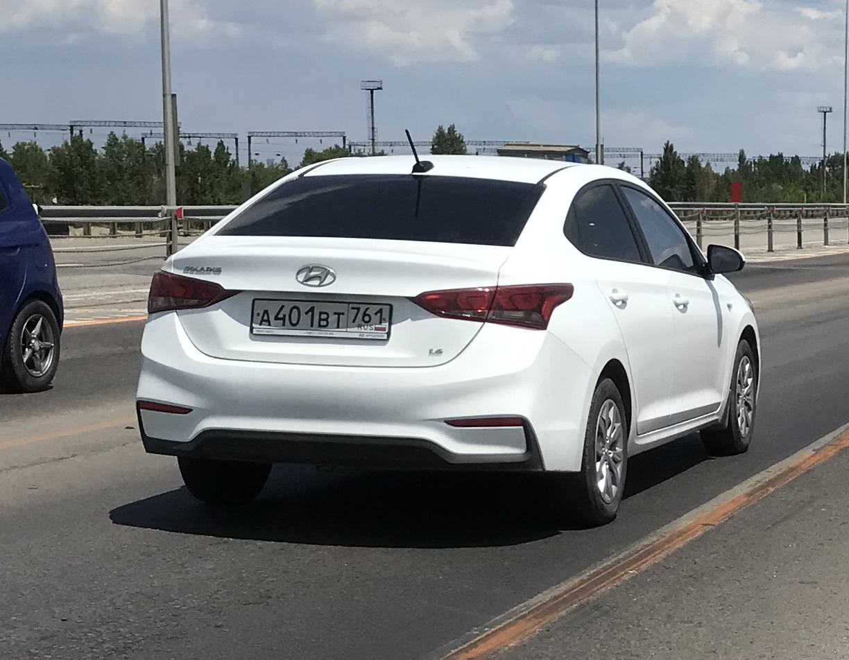 а 401 вт 761, Hyundai Solaris 2nd gen (HCR), 2017–2020