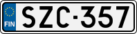 License plate of Finland, Cars