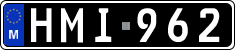 License plate of Malta, Oldtimers (ABC 123)