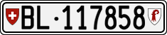 License plate of Switzerland, Cars