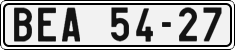License plate of the Czech Republic, Cars (1960)