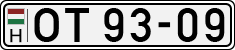 license plates of Hungary, Oldtimers (1990)
