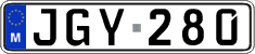 License plate of Malta, Regular plates (ABC 123)