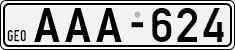 License plate of Georgia, Cars (1993)