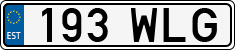 License plate of Estonia, Regular car plates