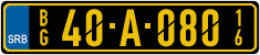 License plate of Serbia, Diplomatic