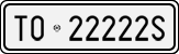 License plate of Italy, Cars (1927 year series)