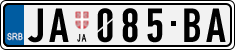 License plate of Serbia, Cars