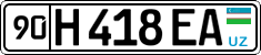 License plate of Uzbekistan, Private owners