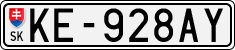 License plate of Slovakia, Cars