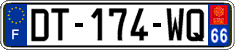 French license plate, SIV (ordinary)