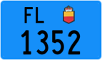 License plate of Liechtenstein, Work and fire vehicles (blue)