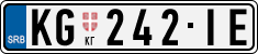 License plate of Serbia, Cars