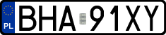 License plates of Poland, Regular car plates